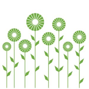 Stenske nalepke cvetlica 930