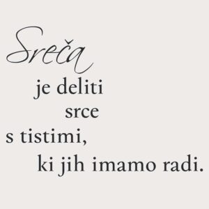 stenski napis sreča družina stenska nalepka