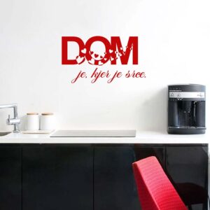 stenski napis dom srce