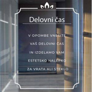 delovni čas nalepka