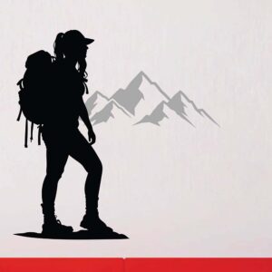 stenska nalepka gore planine planinka