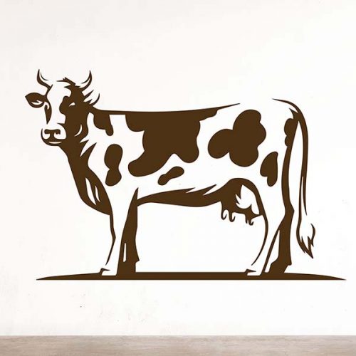 stenska nalepka krava