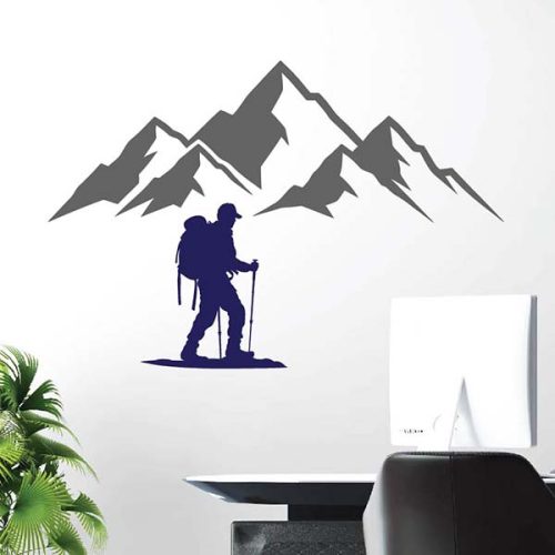 stenska nalepka gore planinec