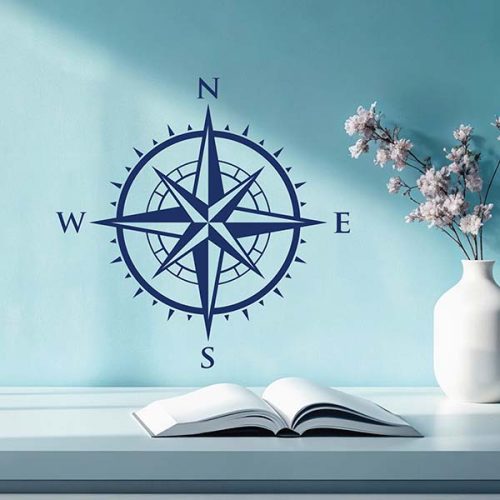 stenska nalepka kompas